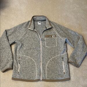 The North Face Gray Lightweight Jacket with Standing Collar Size L
